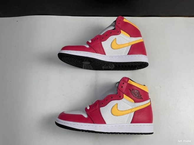 1st Kicks Shoes Fusion OGLight Red High 1 Air Jordan 555088-603 0814